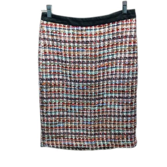 Talbots Tweed Mid Length Lined Pencil Skirt. Multicolor Woman's 4 Back Zip...... - Picture 1 of 10